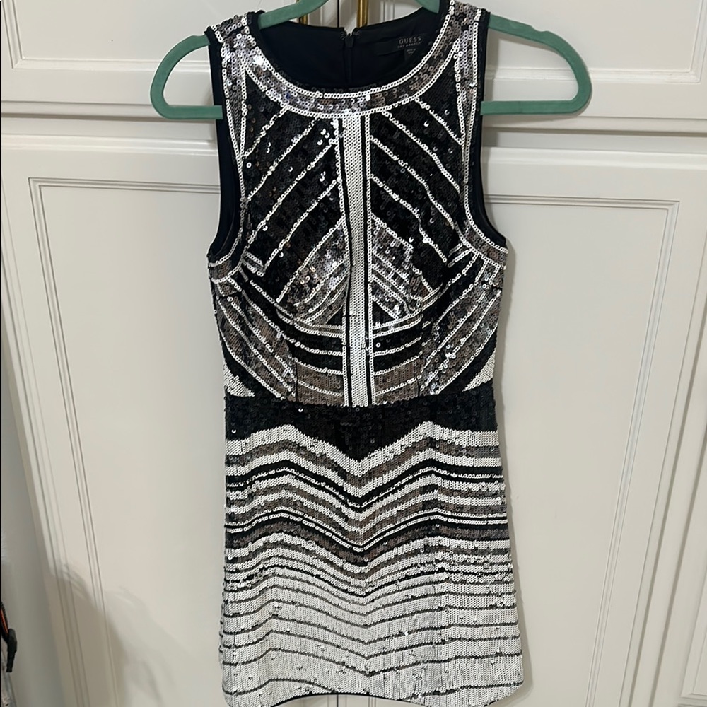 Sequin Black and Silver Dress